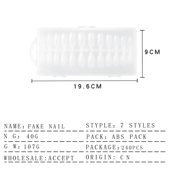 240 buc/cutie Transparent de Unghii False French Nail Art Acoperire Completă Subțire Extinde Nail patch-uri Pentru Salon de Unghii DIY Practica Manichiura Instrument