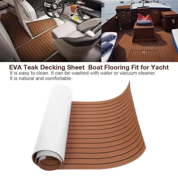 2400x900x6mm Maro Inchis EVA lemn de Tec Foaie Barca Parchet potrivit pentru Yacht Auto-Adezive de Spumă Marină Parchet Faux Barca Terase