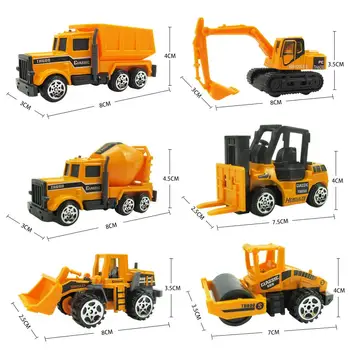 24BUC/Set Mini de Inginerie Auto Tractor de Jucarie basculanta Model Clasic Jucărie Aliaj Auto Jucarii pentru Copii de Inginerie Vehicul