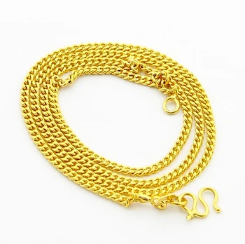 24K Pur Aur de Culoare Lanț de Link-ul de Moda Bărbați Femei Hiphop Rap JewelryHigh Calitatea Aur Galben de Culoare Colier Petrecere de Lux Bijuterii