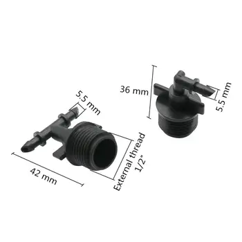 25 Buc 4/7mm Furtun Interfață Tee Cot Conector 1/2 Inch Filet Adaptoare de Irigare Gradina de Conectare la Conducta Cuplare