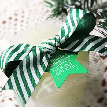 (25 metri/lot) 10mm Verde și alb dungi decorative panglica decor de Crăciun cadou caseta de ambalare panglici