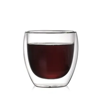 250/350/450ML Manual Rezistent la Caldura cu Perete Dublu de Sticla Bea Ceai lapte cafea Ceasca Izolate Clar Pahare Whisky Drinkware
