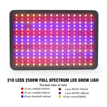 2500W LED-uri Cresc de Lumină întregul Spectru Fitolamp de Creștere a Plantelor Lampa pentru Flori Cresc de Interior Cort de Distribuție/Culoare Switch-uri de Mare Putere