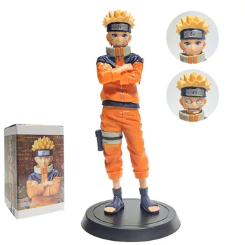 25cm Anime Naruto Shippuden Figurina Trei capete Uzumaki Naruto Figura în Picioare ver. figurina model de păpușă jucărie cadouri pentru copii