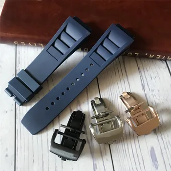 25mm Soft Natura Silicon Cauciuc Watchband Pentru Richard Ceas Mille Curea Brățară band Portocaliu Albastru Alb Roșu de primăvară bar serie