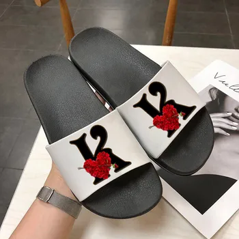 26 alfabet scrisoare de Imprimare femei papuci de Interior Doamnelor papuci de casă Open Toe Slide-uri pentru Femei Pantofi de Plaja Femei Încălțăminte Femei