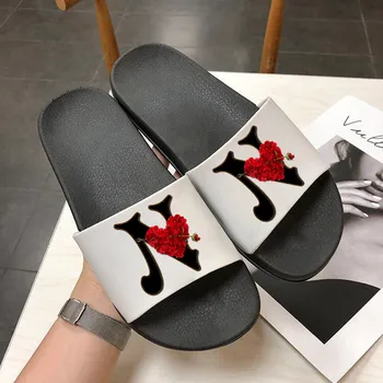 26 alfabet scrisoare de Imprimare femei papuci de Interior Doamnelor papuci de casă Open Toe Slide-uri pentru Femei Pantofi de Plaja Femei Încălțăminte Femei