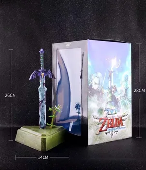 26cm The Legend of Zelda gură de Sălbăticie spre Cer Sabie Link-ul de Maestru Sabie Model Home Decor Desktop Ornamente Copilului Cadou
