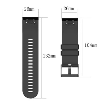 26mm Curea de Ceas Pentru Garmin tactix bravo Sport Watchband de Eliberare Rapidă Silicon Bratara Bratara Curea Trupa