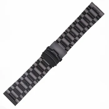 26mm Pentru Garmin Fenix3 Inteligent Watchband Negru Brățară de Argint din Oțel Inoxidabil, Metal de Trupa Ceas Curea + 2 buc Șurub + 2 buc Instrument