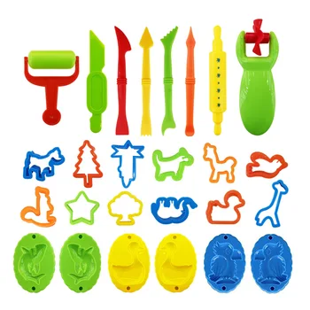 26pcs Juca Aluat Instrumente Kit DIY Plastilină Mucegai Modelare Lut Accesorii din Plastic Set Freze Matrite Jucării pentru Copii pentru Copii Cadouri