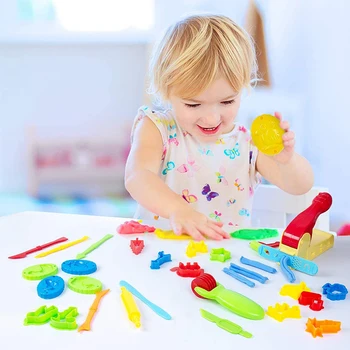 26pcs Juca Aluat Instrumente Kit DIY Plastilină Mucegai Modelare Lut Accesorii din Plastic Set Freze Matrite Jucării pentru Copii pentru Copii Cadouri