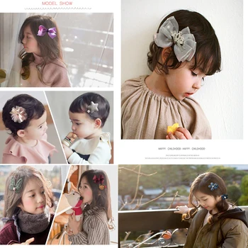 27Pcs/Set Copii Culori Drăguț Iepure Crown Arc Ornament de Păr Clipuri Fete Dulce Minunat Agrafe Agrafe Copii Accesorii de Par