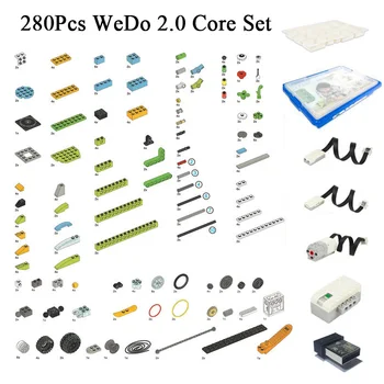280Pcs/Lot de Învățământ Funcții DIY Piese Compatibile LOGOes 45300 WeDo 2.0 Core Set de Blocuri de Construcție de BRICOLAJ, Jucarii Cadouri de Craciun