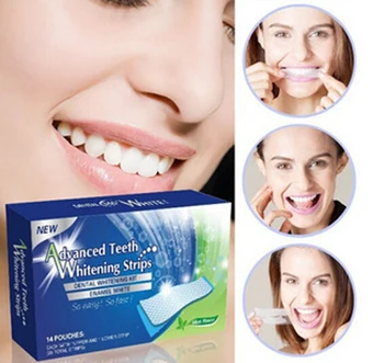 28PCS/14Packs Dinți Benzi de Albire Gel Alb Dinte Dentare kit de Igienă Orală Îngrijire Benzi Dentare Albire Instrumente