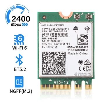 2974Mbps pentru Intel AX210 Mini PCI-E Wi-Fi gratuit 6E Adapter Dual Band Wireless Bluetooth 5.2 2,4/5GHz 802.11 ax placa Wifi Pentru Windows10