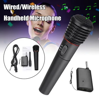 2in1 Portabile fără Fir Microfon Microfon Dinamic Cântând fără Fir Pentru Karaoke Party KTV Înregistrare Universal Vorbire în Public Etapă