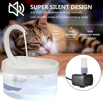 2L USB Pet de Apa de Fantana Pisica de Apa Dozator Automat cismea cu LED pentru Caini si Pisici Gât de Lebădă în Formă de animale de Companie