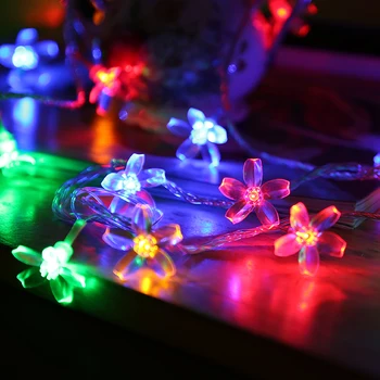 2m 20Leds Floare de Cires Floare Șir LED cu Lumina Lumini de Interior, în aer liber, Petrecere de Nunta Decor Acasă Usb Alimentat de la Baterie