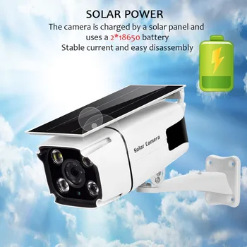 2MP 1080P Solar Camera IP de Exterior Impermeabil Wireless Wifi Camera de Securitate Solare Alimentat IR de Detectare a Mișcării Viziune de Noapte Cam
