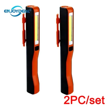 2PC/set Portabil de Încărcare USB LED mini Lanterna COB Reîncărcabilă Clip de Buzunar Munca lanterna Lanterna Lumină Pentru Camping Lumina