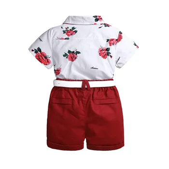 2Piece 2-7ani Copil Haine de Vară de Moda cu Maneci Scurte pentru Copii Tricou+pantaloni Scurți Copilul Costum Pentru Copii Îmbrăcăminte pentru Băieți Set BC1836