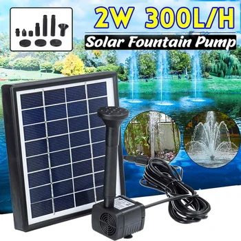 2W 300L/H Mini Solar Panoul de Alimentare a Pompei de Apă Acasă Decorare Grădină în aer liber, Peisaj Fantana Plutitoare Pentru Păsări Piscină Iaz