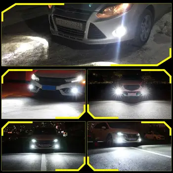 2x Canbus Fara Eroare H11, H8 LED-uri Led-uri Albe Lumini de Ceata H16JP H4 Bec LED Auto de Conducere de Funcționare Lampă pentru BMW, Toyota, Skoda, Ford Lada