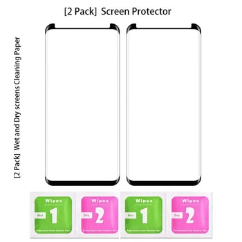 2X HD Complet Acoperi Temperat Pahar Ecran Protector pentru Samsung Galaxy S8/S9+ Plus Note8 S8 Plus de Sticlă de Protecție pentru Samsung S8 3D