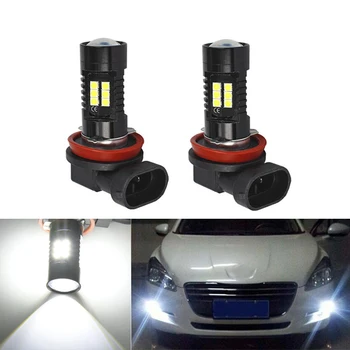 2x Luminos de Eroare gratuit H8 H11 LED-uri Auto proiector Ceata bec Pentru FORD MONDEO MK3 MK4 C-MAX, S-MAX, FOCUS 01+ FUSION