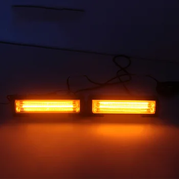 2X Masina ȘTIULETE de LED Lumina Strobe Camion Amber de Urgență Lumină Intermitentă Trailer Avertizare Grill Lampa de Exterior Lampă de Lucru DRL Universale