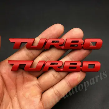 2x Metal de culoare Rosie Turbo T Auto Auto Portbagaj Spate, Hayon Emblema, Insigna Decalcomanii Autocolant