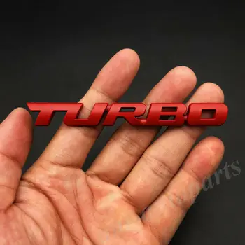 2x Metal de culoare Rosie Turbo T Auto Auto Portbagaj Spate, Hayon Emblema, Insigna Decalcomanii Autocolant