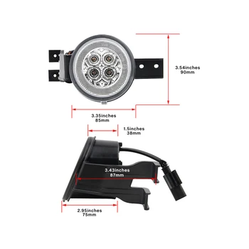 2x Obiectiv Clar Plin DRL Halo Led-uri Lumina de Chihlimbar de Semnalizare Kituri Pentru Mini Cooper R50 R52 R53