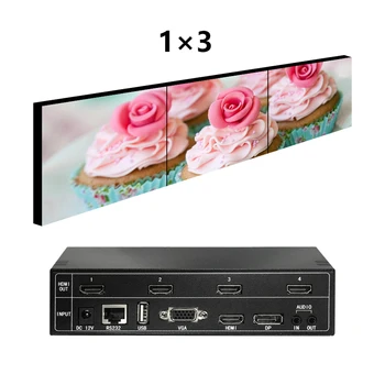 2X2 Perete Video Controller 4 TV HDM am USB 2x2 1X2 1X3 1X4 3x2 4K Flowvia VGA TV de Perete Video Controller