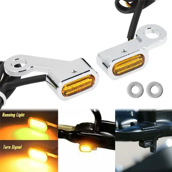 2xMotorcycle LED-uri de Semnalizare Indicatori Amber Lumini Mini Lampa Pentru Harley Sportster XL 48 72 1200 883 04-20 Nightster
