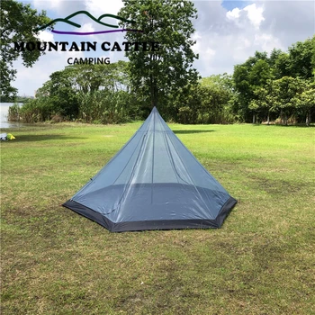 3-4 Persoane Strat Dublu Mare Piramida Cort Ultrausor în aer liber Camping Cort Mare Backpacking Drumeții Cort cu Tija Tent Adăpost