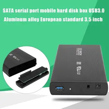 3.5 inch Hard Disk Caz SATA pentru USB3.0 din Aliaj de Aluminiu HDD Cazul Hard Disk Extern Cabina cu Cablu USB pentru PC
