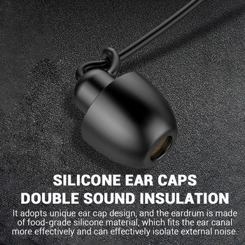 3.5 mm tip-c In-ear Somn Căști Material Siliconic Moale, Confortabil de Uzură Și de Izolare de Sunet pentru Reducerea Zgomotului Dopuri de urechi