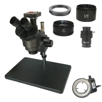 3.5 X-90X Stereo Trinocular cu Zoom Microscop de Lipit SMD 38MP HDMI-USB Compatibil Microscopio Camera PCB Telefon Reparatii Bijuterii