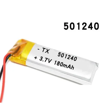 3.7 V 180mAh 501240 Baterie Li-Polimer Baterie Reîncărcabilă 501240 Li Po Celule Litiu pentru GPS Cască Bluetooth MP3, MP4 051240