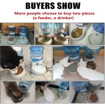 3.75 L Automată Pet de alimentare cu Apă Fântână Auto-Distribuire Greutate Caine Pisica de Apa Distribuitor produse Alimentare Castron Pet Feeder și Waterer