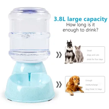 3.8 L Pet Alimentator Automat De Pisică Câine Castron De Băut Apă Potabilă Fountain Plastic Hrănire Pisica De Mare Capacitate Dozator Pisica Animale De Companie Câine