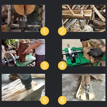 3 Buc 42mm Wood Splitter Burghiu Detașabil Log Splitter Burghiu lemn de Foc de Surcele Splitter pentru Burghiu Electric