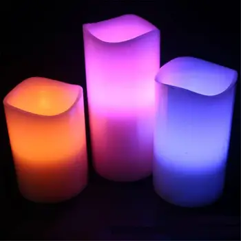 3 BUC fără flacără Lumânări Electrice Lumini LED-uri Colorate Cu Control de la Distanță Pentru Petreceri de Nunta Holiday Home Decor Dropshipping