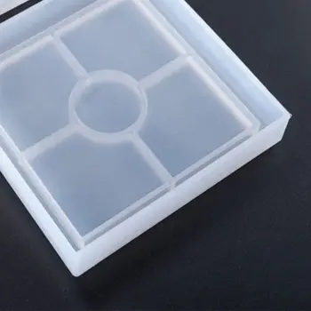 3 Buc/set DIY Coaster Mucegai Silicon Cristal Epoxidice Rășină de Turnare Matrite Hexagon Pătrat Rotund Ceașcă de ceai Mat Mucegai