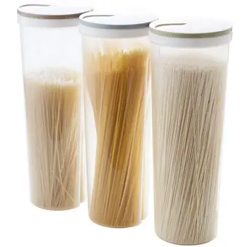 3 buc Înalt de Păstrare a Alimentelor Cilindri în Formă de Spaghete, Tăiței Cutie Container pentru Boabe de Cereale fulgi de Ovăz cu Nuci Fasole