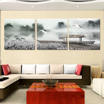 3 bucăți de Cerneală Chineză se spală pictura Panza pentru perete camera de zi acasă decorare dormitor canvas wall art autocolante de perete decor de perete