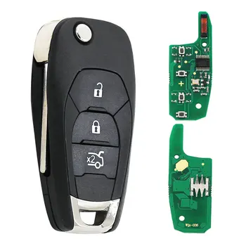 3 Butonul Modificat Pliere Flip de la Distanță Inteligent Auto Key Fob 315MHZ sau 433MHZ ID46 PCF7941 Chip Pentru Chevrolet Cruze cu Lama Netaiata